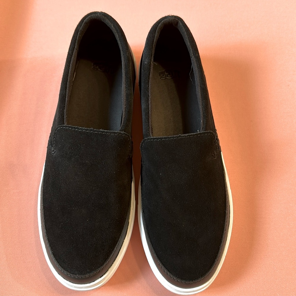New UGG Suede Shoes. Black. Size 8.
